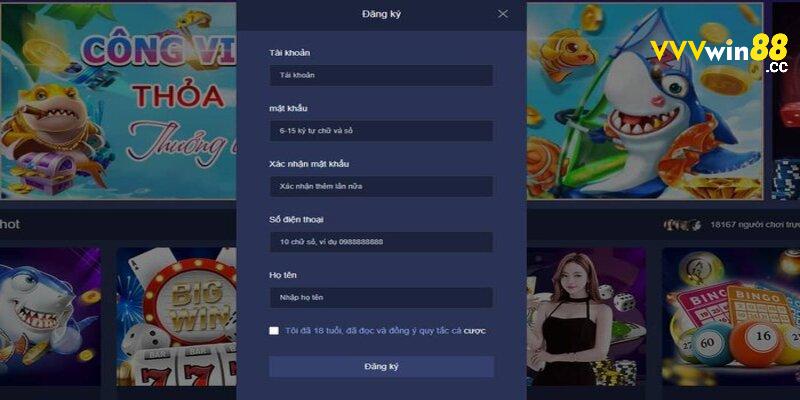Tìm hiểu điều kiện khi đăng ký Vvvwin88